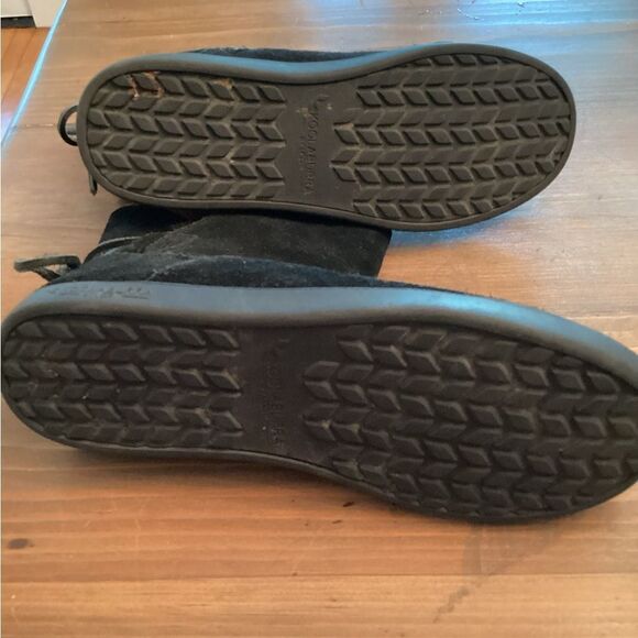 KOOLABURRA BY UGG SHAZI MINI BOOTS BLACK SIZE 8 SUEDE & WOOL SIDE ZIP BOOTS - Picture 5 of 6